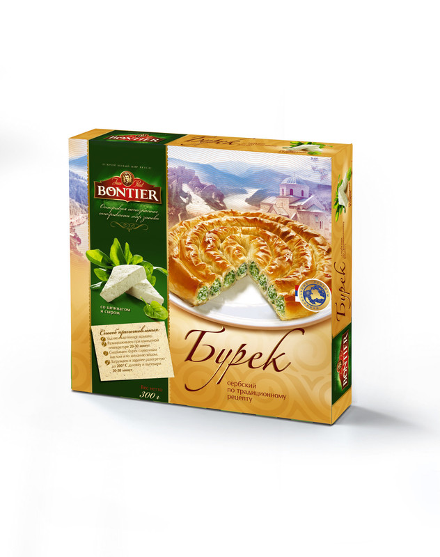 Бурек Bontier замороженный, со шпинатом и сыром, 300 г
Бурек Bontier замороженный, со шпинатом и сыром, 300 г