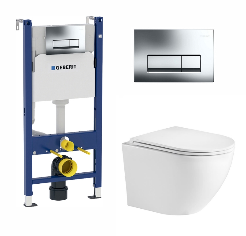 Комплект 3 в 1 инсталляция Geberit Duofix + унитаз WeltWasser Merzbach + кнопка хром, Белый
Комплект 3 в 1 инсталляция Geberit Duofix + унитаз WeltWasser Merzbach + кнопка хром, Белый