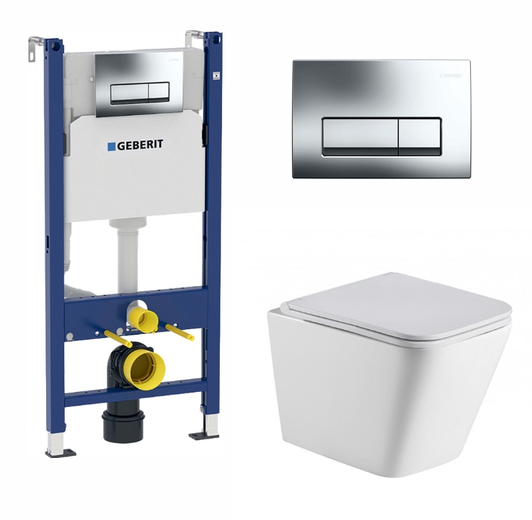 Комплект 3 в 1 инсталляция Geberit Duofix + унитаз WeltWasser Gelbach + кнопка хром, Белый
Комплект 3 в 1 инсталляция Geberit Duofix + унитаз WeltWasser Gelbach + кнопка хром, Белый