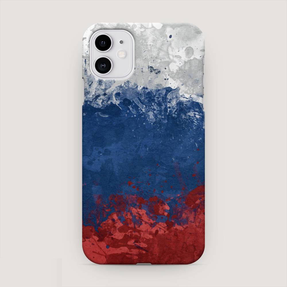 фото Чехол awog для apple iphone 11 "флаг россии неровный"