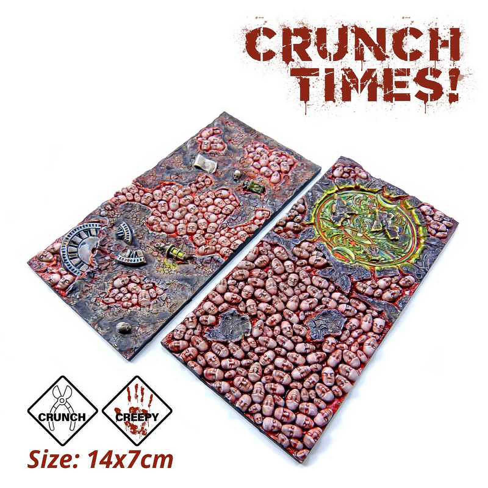 Форма для декорирования миниатюр Green Stuff World Crunch Times Death Faces, Crunch Times
Форма для декорирования миниатюр Green Stuff World Crunch Times Death Faces, Crunch Times