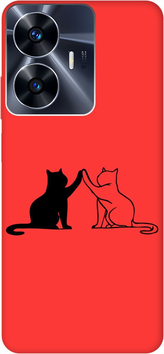 Силиконовый чехол на Realme C55 Silky Touch Premium с принтом "Cats" красный, Красный;серый, 159510
Силиконовый чехол на Realme C55 Silky Touch Premium с принтом "Cats" красный, Красный;серый, 159510