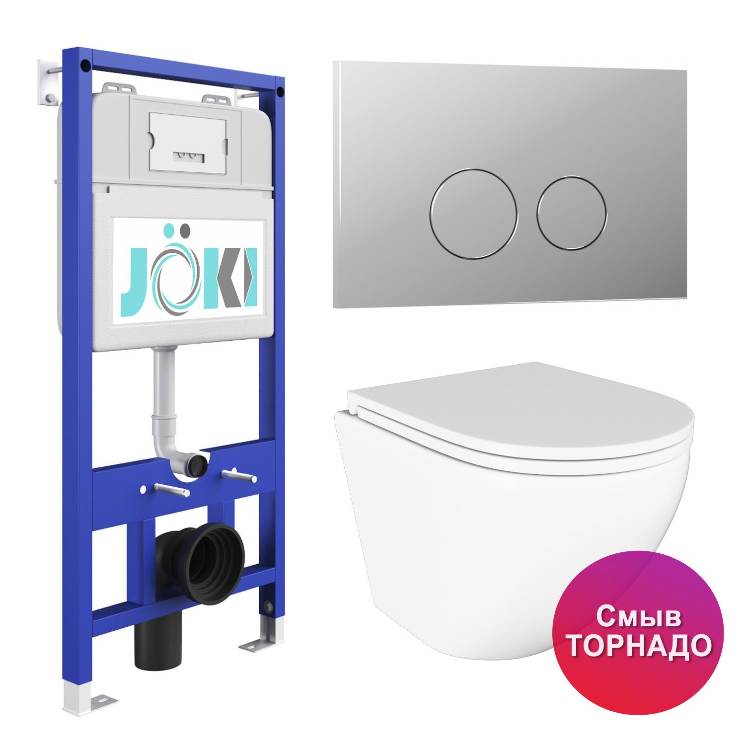 Инсталляция JOKI JK01150 + кнопка JK102510CH хром + унитаз Stella T JK1101010 белый, Stella JKS110011102CH
Инсталляция JOKI JK01150 + кнопка JK102510CH хром + унитаз Stella T JK1101010 белый, Stella JKS110011102CH