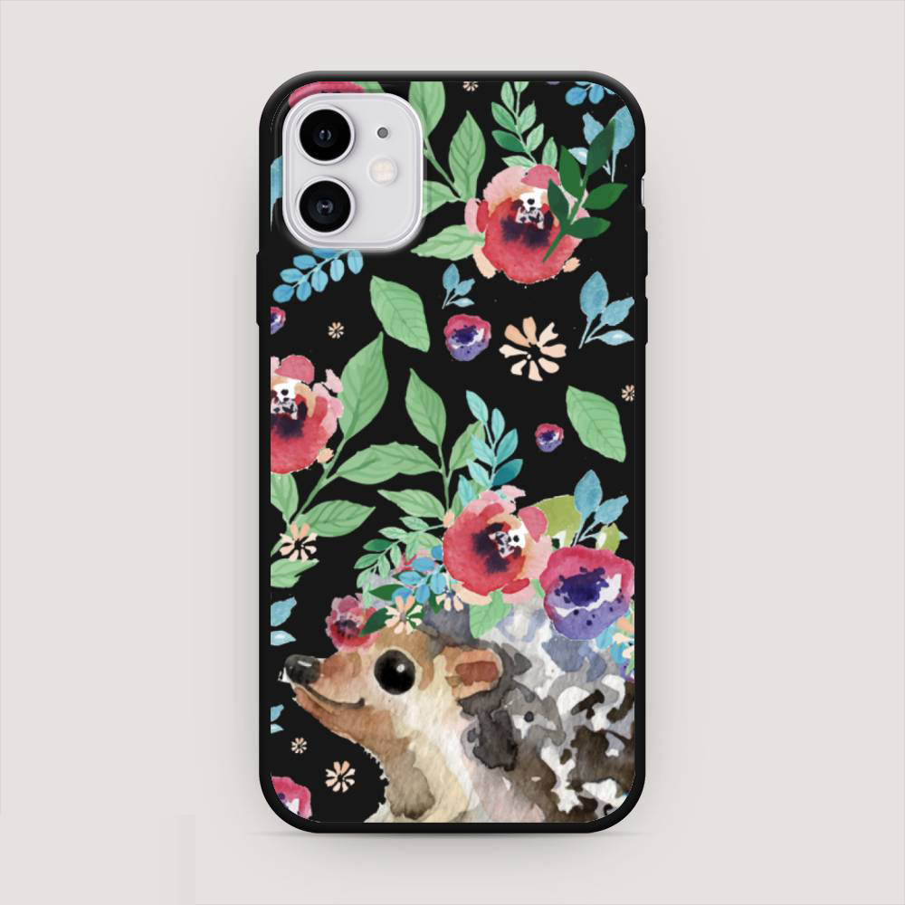 фото Чехол awog для apple iphone 11 "ежик в цветах акварель"