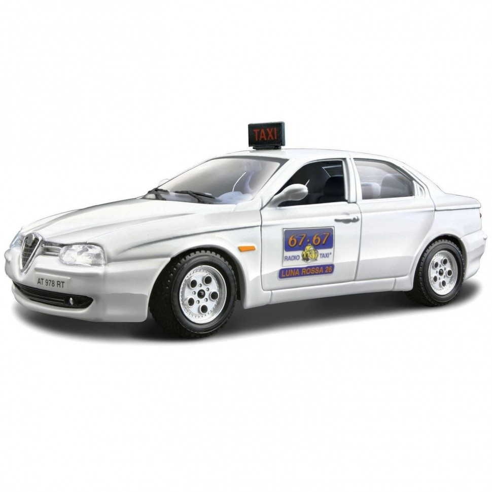 Коллекционная модель автомобиля Bburago 1:24 Alfa Romeo Альфа Ромео 156 TAXI, Серебристый
Коллекционная модель автомобиля Bburago 1:24 Alfa Romeo Альфа Ромео 156 TAXI, Серебристый