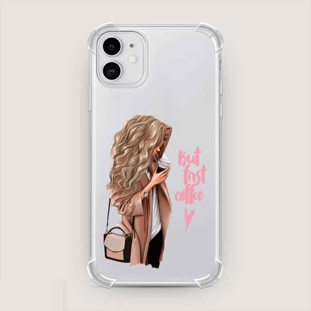 фото Чехол awog для apple iphone 11 "девушка с кофе"
