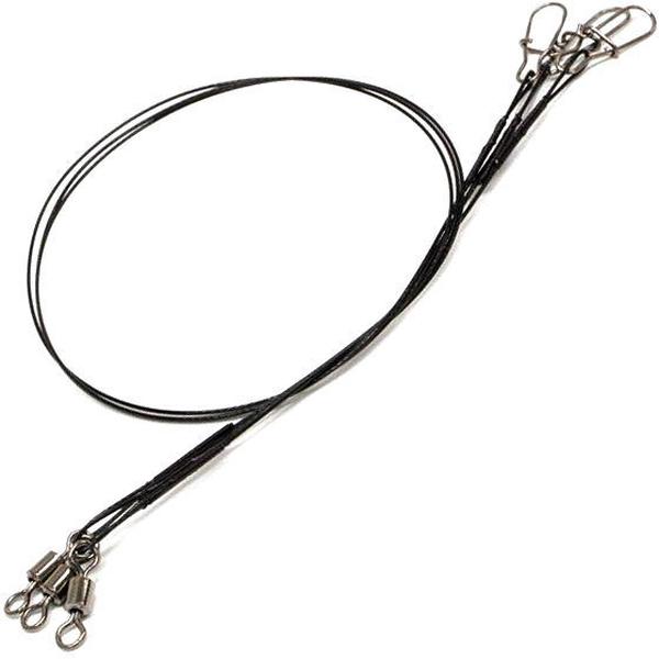 Поводок стальной NAMAZU Leader 1х7 Nylon Coated Black, d-0,45 мм, L-30 см, test- 23 кг (уп, Черный
Поводок стальной NAMAZU Leader 1х7 Nylon Coated Black, d-0,45 мм, L-30 см, test- 23 кг (уп, Черный