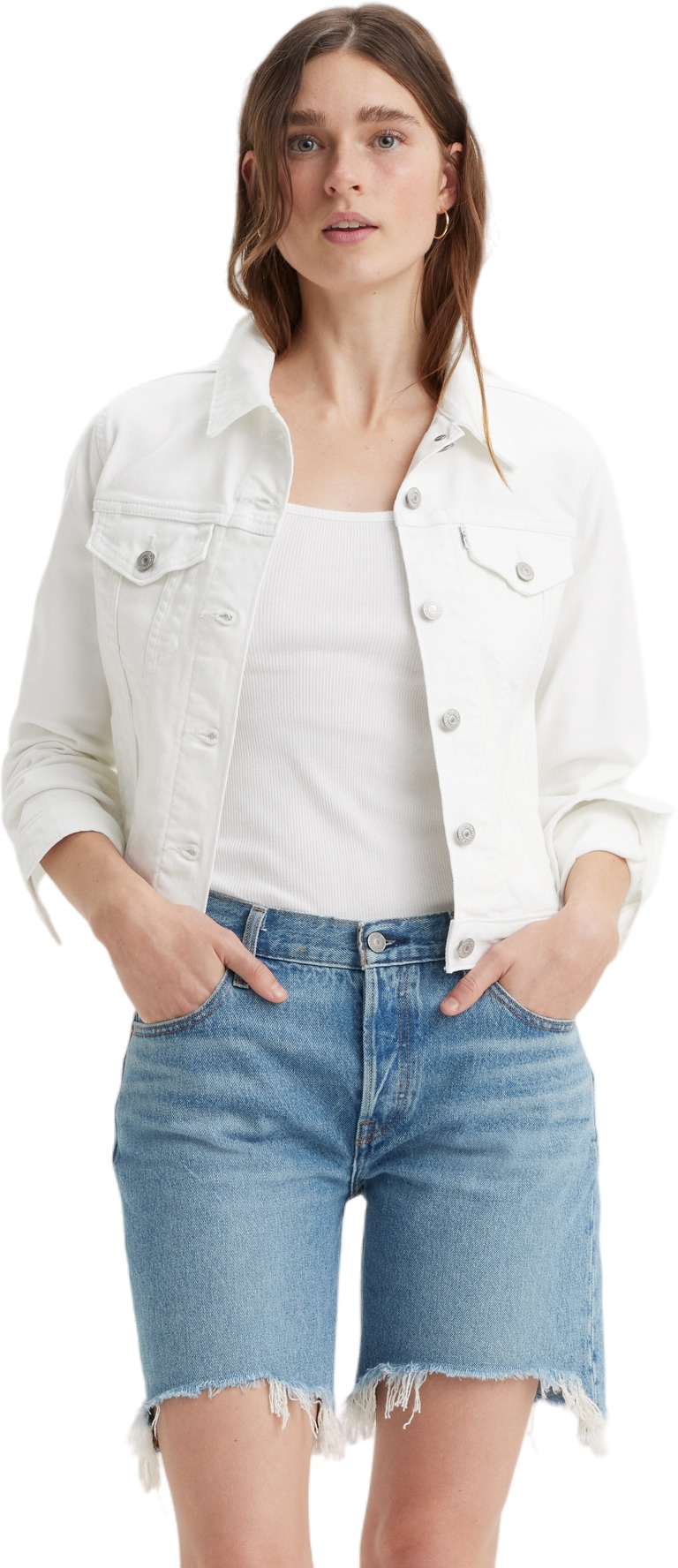Джинсовая куртка женская Levi's Original trucker jacket белая M, Белый, Original trucker jacket
Джинсовая куртка женская Levi's Original trucker jacket белая M, Белый, Original trucker jacket