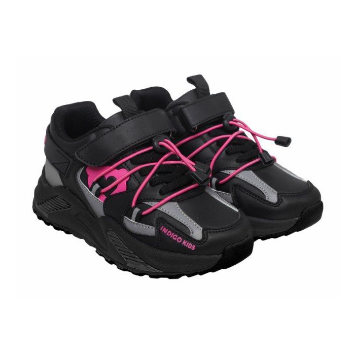 Кроссовки Indigo Kids для девочек, размер RU 34, черные и фуксия, 95-200E, Черный;розовый, 95-200
Кроссовки Indigo Kids для девочек, размер RU 34, черные и фуксия, 95-200E, Черный;розовый, 95-200
