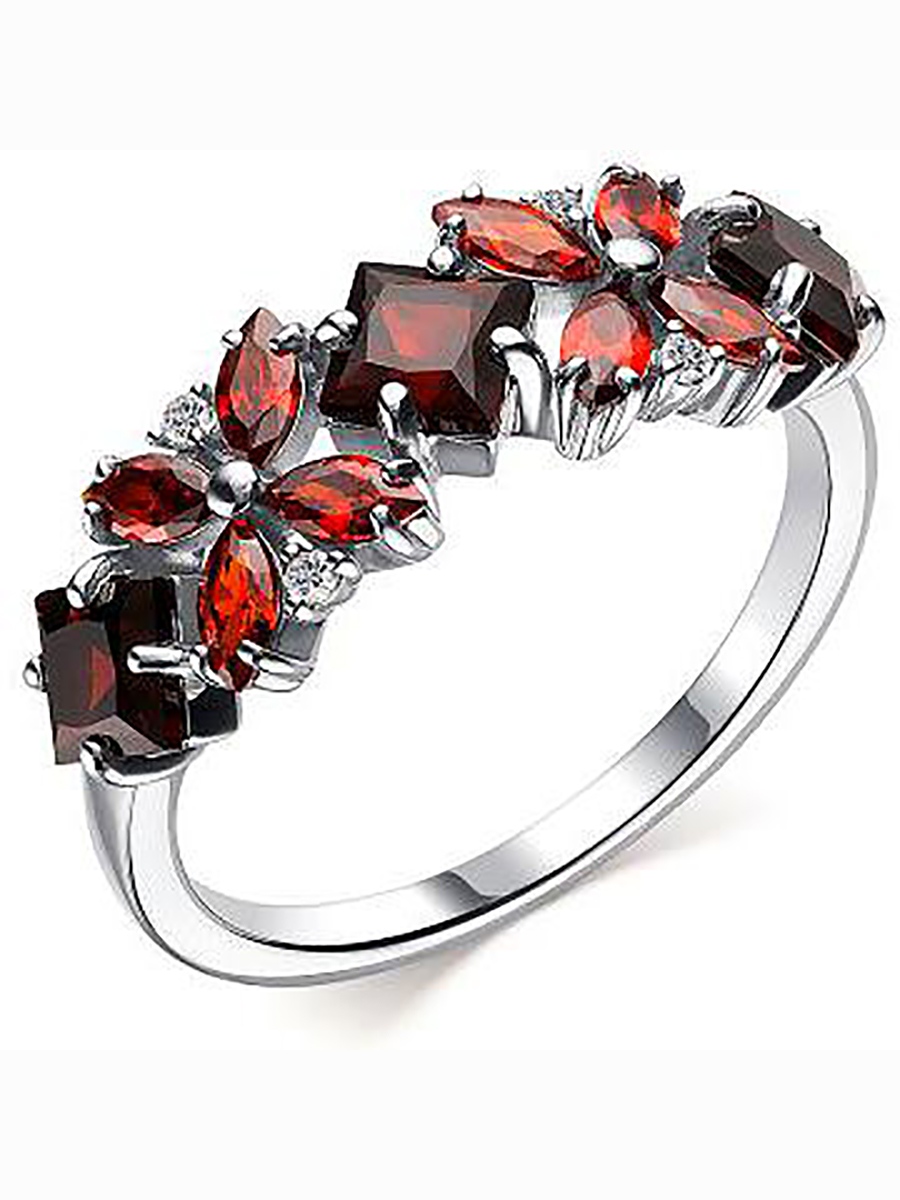 Кольцо с гранатами и фианитами из серебра р. 16,5 Алкор серебро 01-2178_00ГР-00, 01-2178_00ГР-00 
Кольцо с гранатами и фианитами из серебра р. 16,5 Алкор серебро 01-2178_00ГР-00, 01-2178_00ГР-00