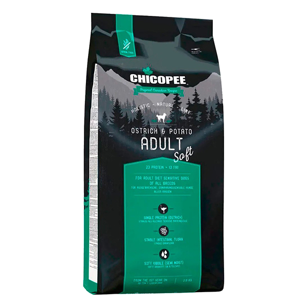 CHICOPEE CHICOPEE HOLISTIC NATURE LINE SOFT ADULT OSTRICH & POTATO беззерновой полувлажный
CHICOPEE CHICOPEE HOLISTIC NATURE LINE SOFT ADULT OSTRICH & POTATO беззерновой полувлажный
