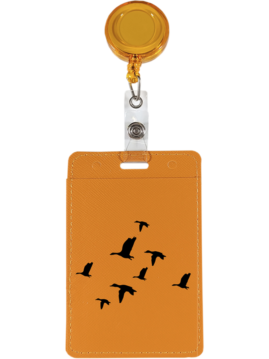 Чехол бейдж для пропуска и карт SLVG cases на рулетке Flock of Ducks оранжевый, БейджК202405
Чехол бейдж для пропуска и карт SLVG cases на рулетке Flock of Ducks оранжевый, БейджК202405