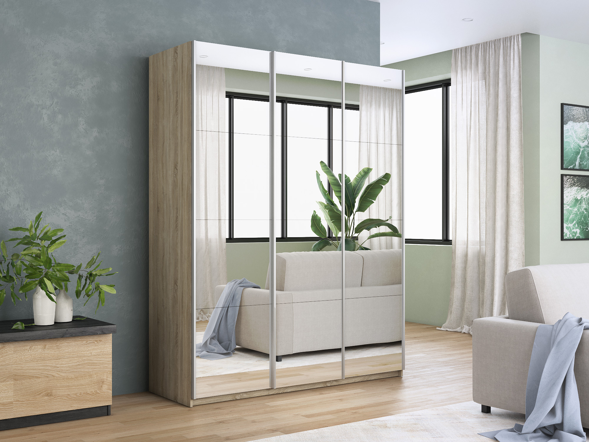 Шкаф-купе Прайм Зеркало/Зеркало/Зеркало, 180х57х230 Е1 1PZZZ_180_S, Бежевый, Прайм Зеркало/Зеркало/Зеркало
Шкаф-купе Прайм Зеркало/Зеркало/Зеркало, 180х57х230 Е1 1PZZZ_180_S, Бежевый, Прайм Зеркало/Зеркало/Зеркало