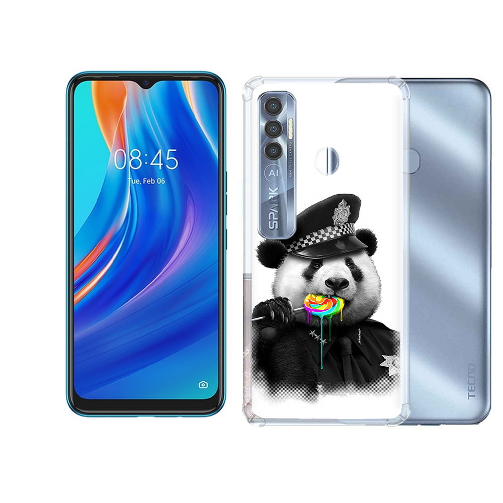 Чехол MyPads Tocco для Tecno Spark 7 Pro Панда полиция, Прозрачный, Tocco 
Чехол MyPads Tocco для Tecno Spark 7 Pro Панда полиция, Прозрачный, Tocco
