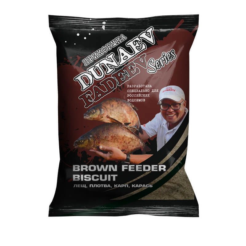 фото Прикормка dunaev fadeev feeder brown biscuit (1кг)