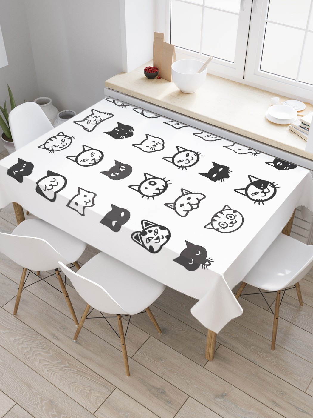 Скатерть прямоугольная JoyArty "Кошачьи маски" из оксфорда, 120x145 см, Белый, Кошачьи маски
Скатерть прямоугольная JoyArty "Кошачьи маски" из оксфорда, 120x145 см, Белый, Кошачьи маски