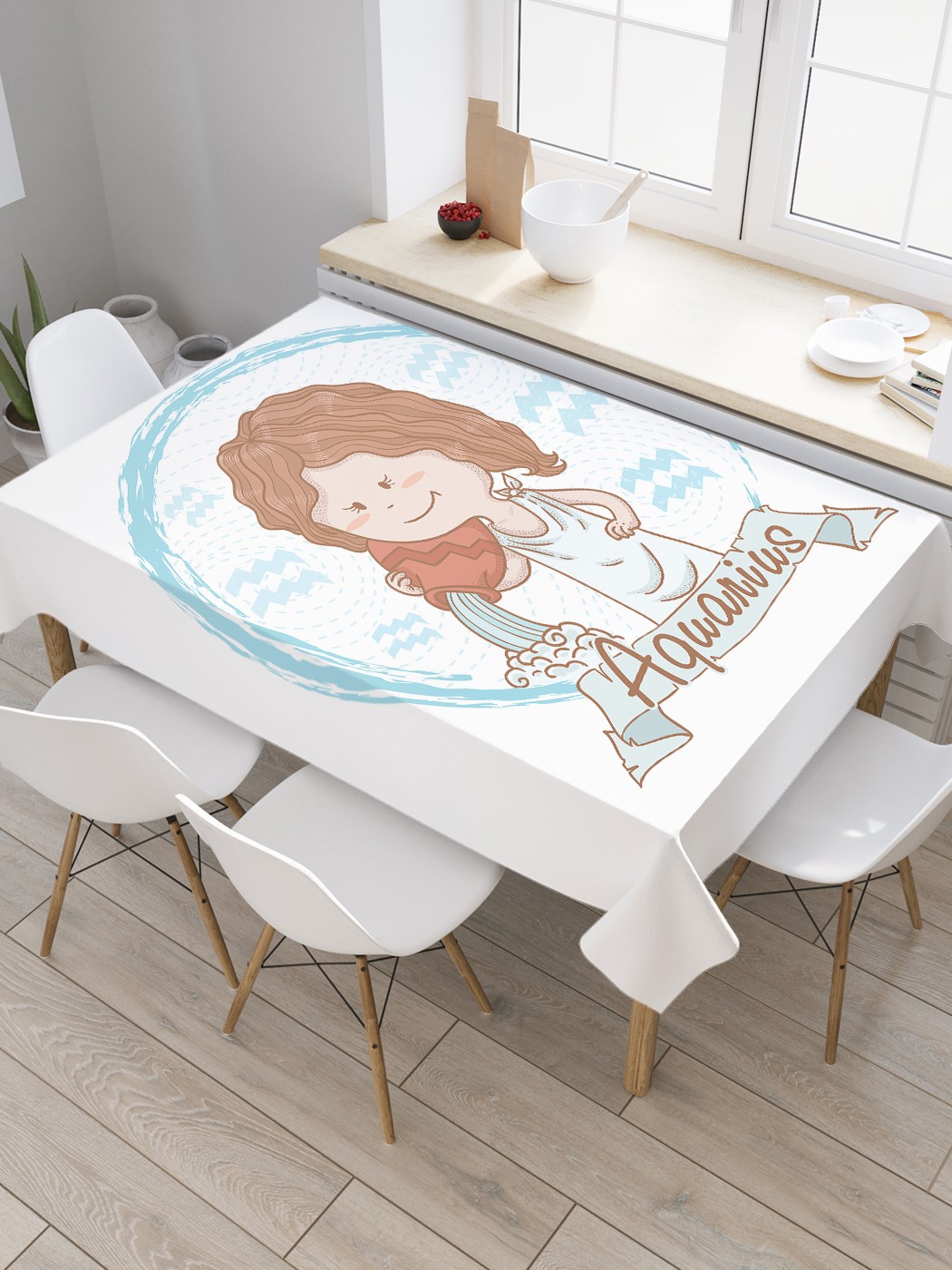 Скатерть прямоугольная JoyArty "Водолей с кувшином" из оксфорда, 120x145 см, Белый, Водолей с кувшином 
Скатерть прямоугольная JoyArty "Водолей с кувшином" из оксфорда, 120x145 см, Белый, Водолей с кувшином