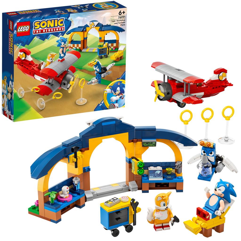 Конструктор LEGO Sonic the Hedgehog Мастерская Тейлза и Самолет Торнадо 376 деталей 76991
Конструктор LEGO Sonic the Hedgehog Мастерская Тейлза и Самолет Торнадо 376 деталей 76991