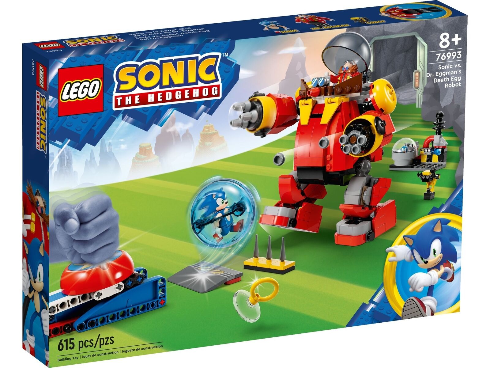 Конструктор Lego Sonic the Hedgehog Соник против робота-яйца смерти доктора Эггмана, 76993
Конструктор Lego Sonic the Hedgehog Соник против робота-яйца смерти доктора Эггмана, 76993