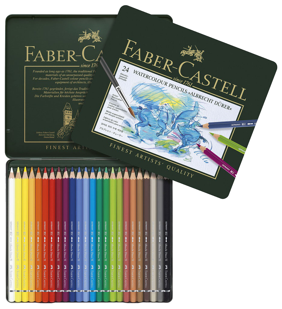 Акварельные карандаши Faber-Castell ALBRECHT DuRER в металлической коробке, 24 шт, Белый;желтый;красный;оранжевый;голубой;синий;зеленый;коричневый;черный;серебристый;серый, ALBRECHT DURER
Акварельные карандаши Faber-Castell ALBRECHT DuRER в металлической коробке, 24 шт, Белый;желтый;красный;оранжевый;голубой;синий;зеленый;коричневый;черный;серебристый;серый, ALBRECHT DURER
