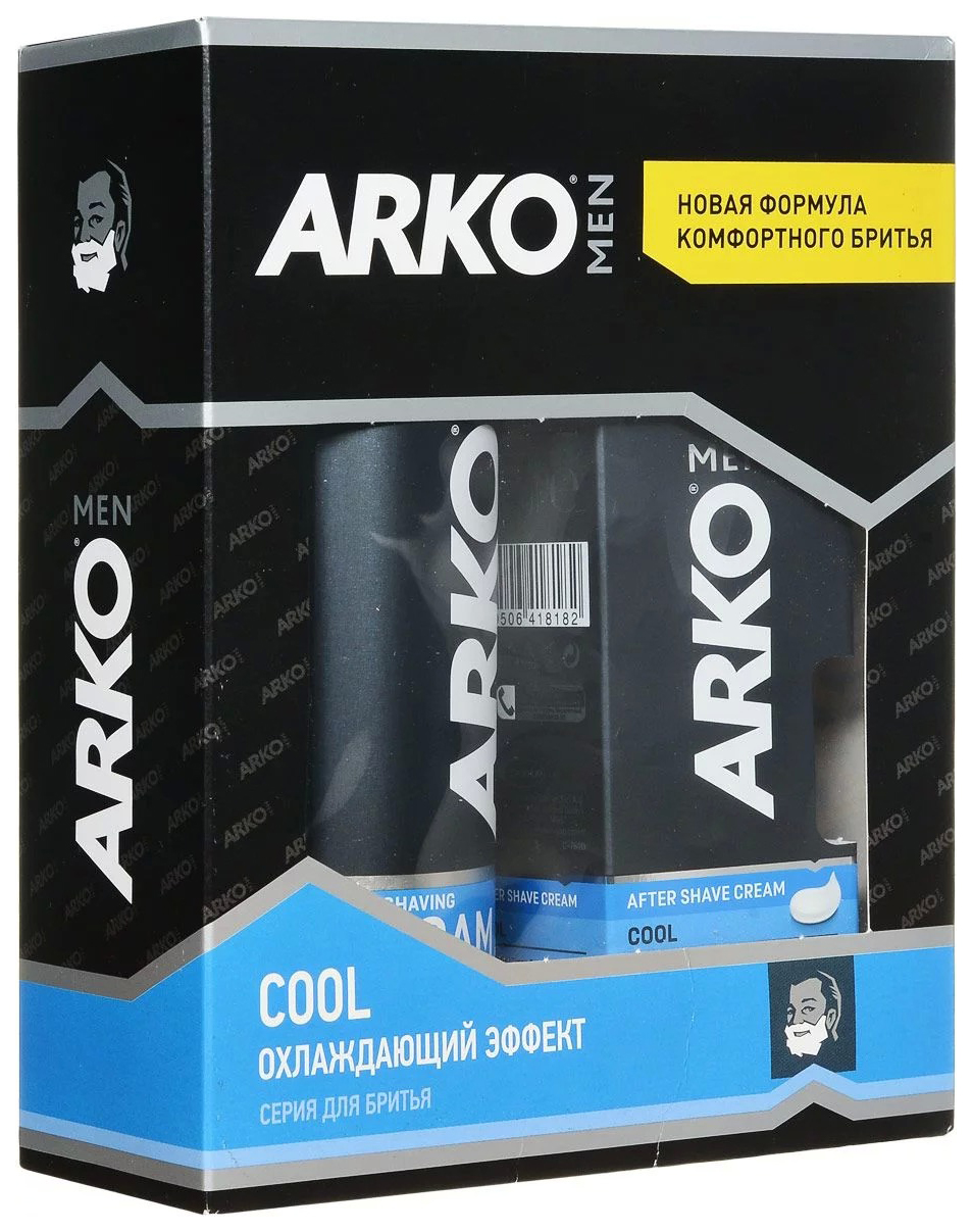 Набор Arko Men Cool: Пена для бритья с витамином E, 200 мл + Бальзам после бритья, 150 мл, Men Cool
Набор Arko Men Cool: Пена для бритья с витамином E, 200 мл + Бальзам после бритья, 150 мл, Men Cool
