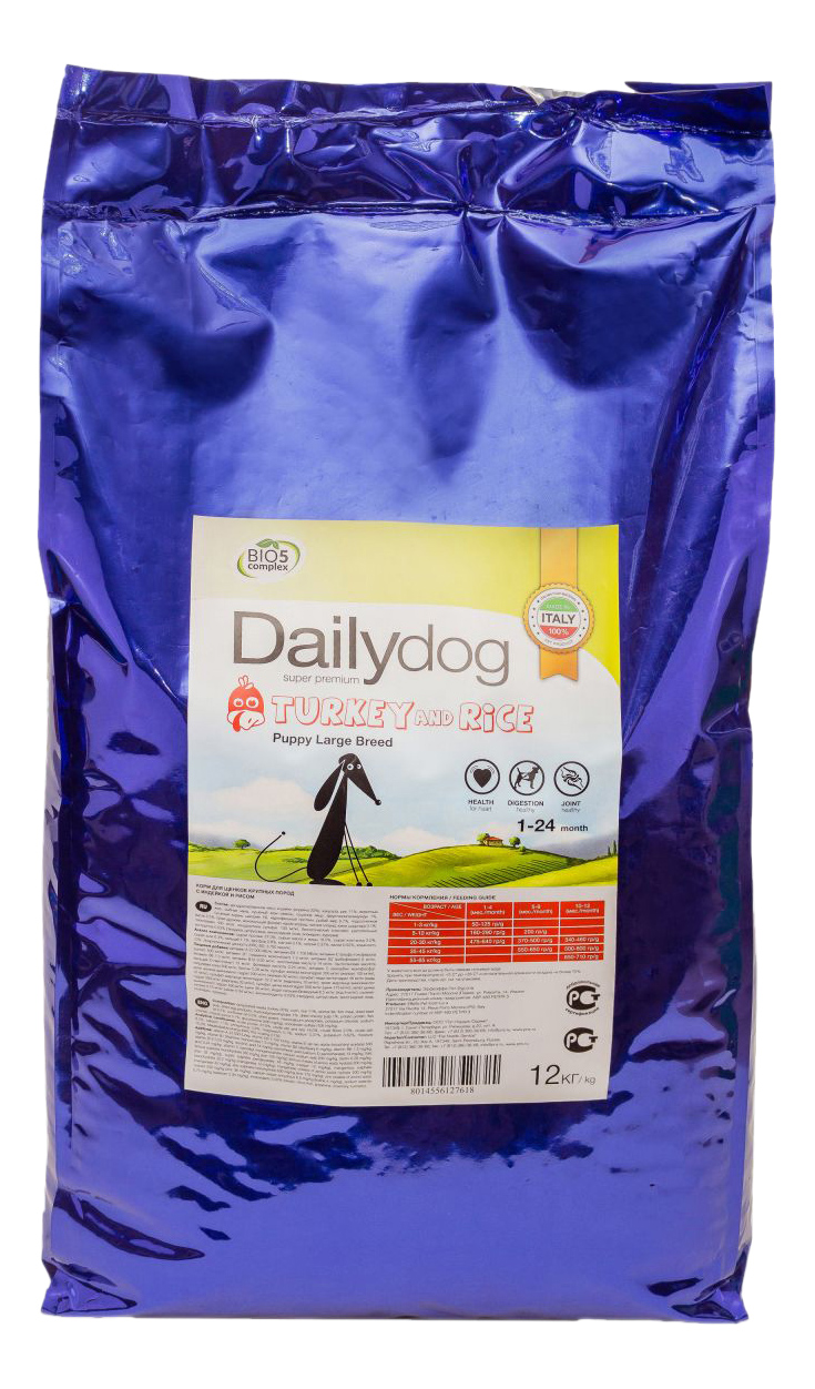 Сухой корм для щенков Dailydog Puppy Large Breed, для крупных пород, индейка и рис, 12кг, Puppy Large Breed
Сухой корм для щенков Dailydog Puppy Large Breed, для крупных пород, индейка и рис, 12кг, Puppy Large Breed