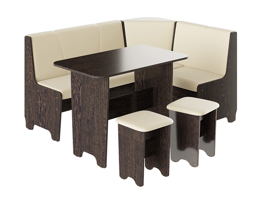 Кухонный уголок ТриЯ Техас Венге / Экокожа бежевая
Кухонный уголок ТриЯ Техас Венге / Экокожа бежевая