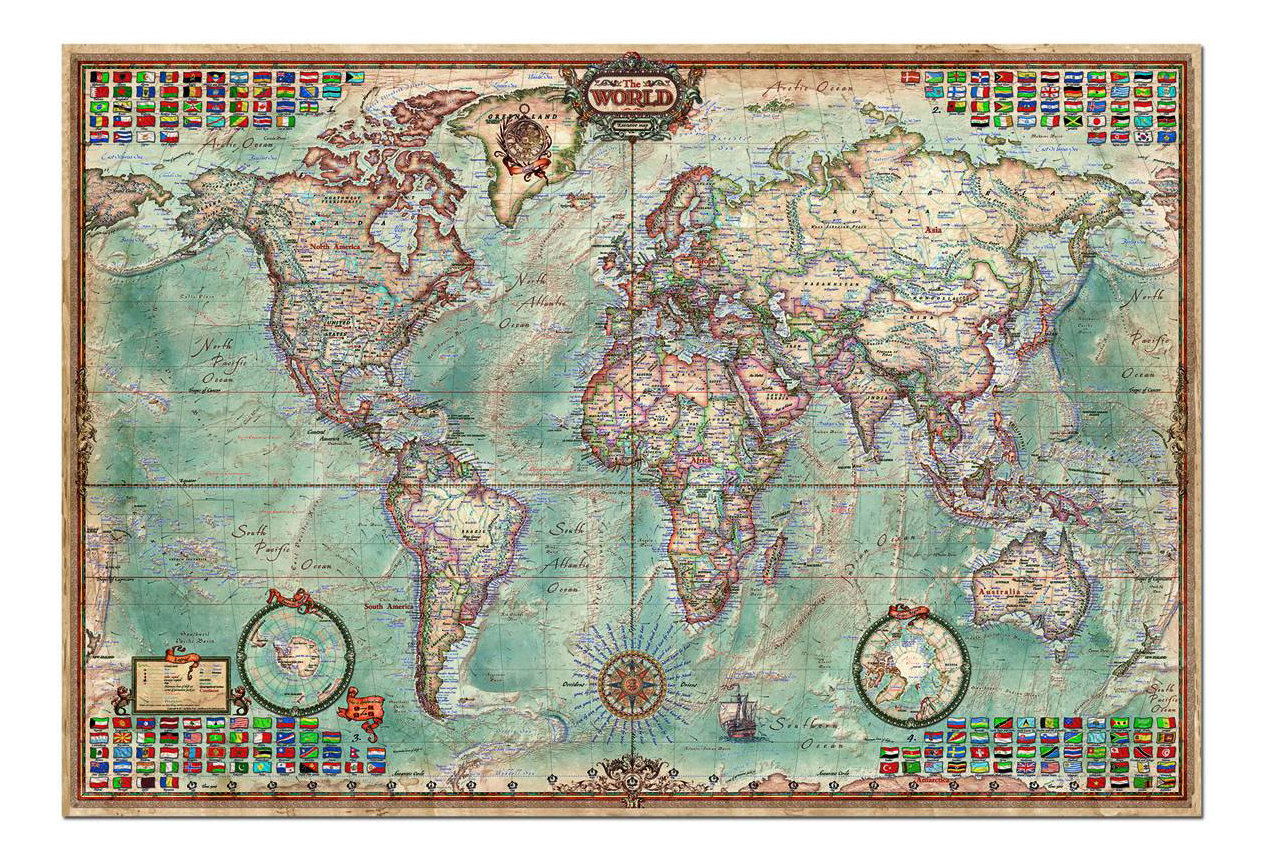 Пазл Educa 1000 деталей, политическая карта мира 1000 деталей 
Пазл Educa 1000 деталей, политическая карта мира 1000 деталей