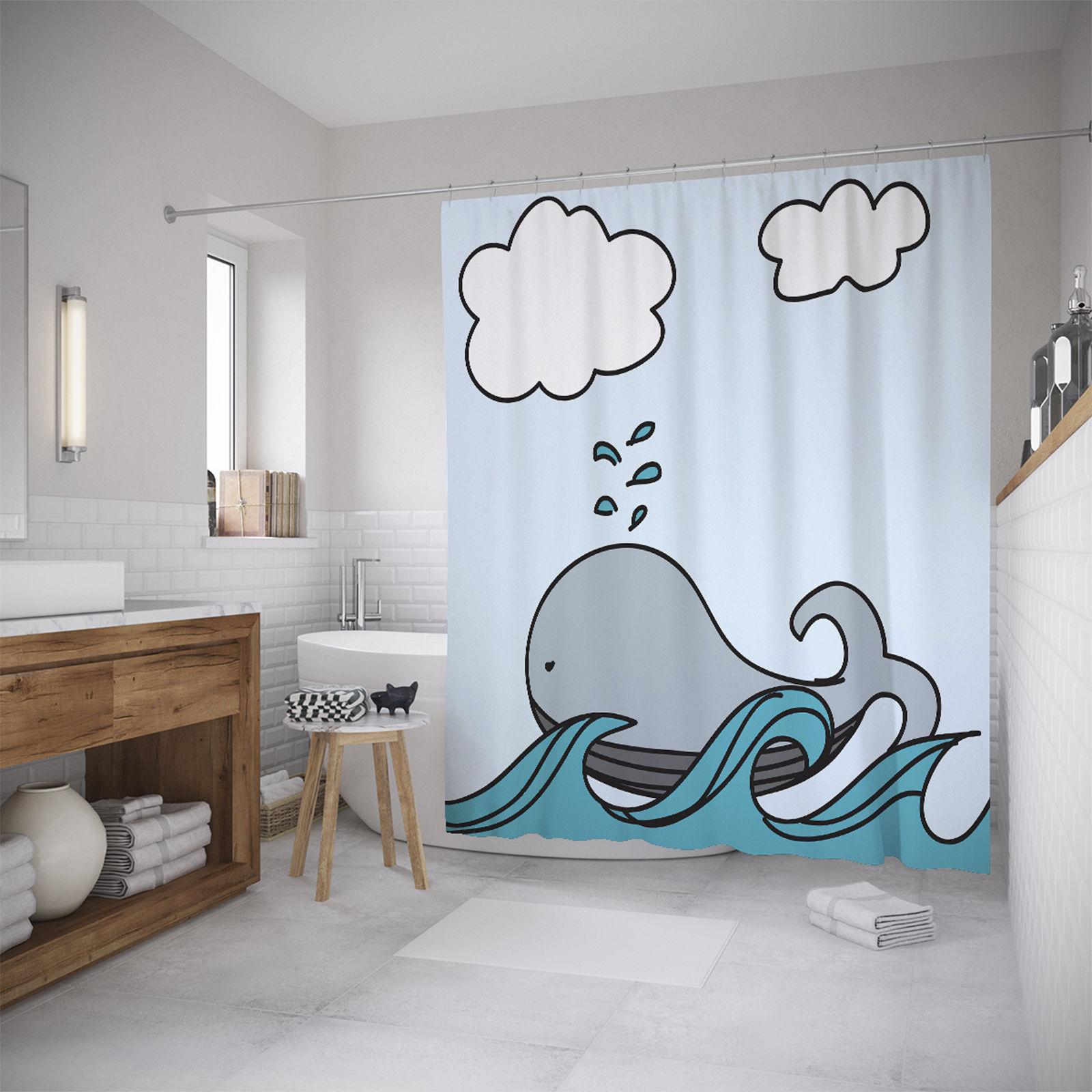 Штора для ванной JoyArty «Кит на волнах» 180x200
Штора для ванной JoyArty «Кит на волнах» 180x200