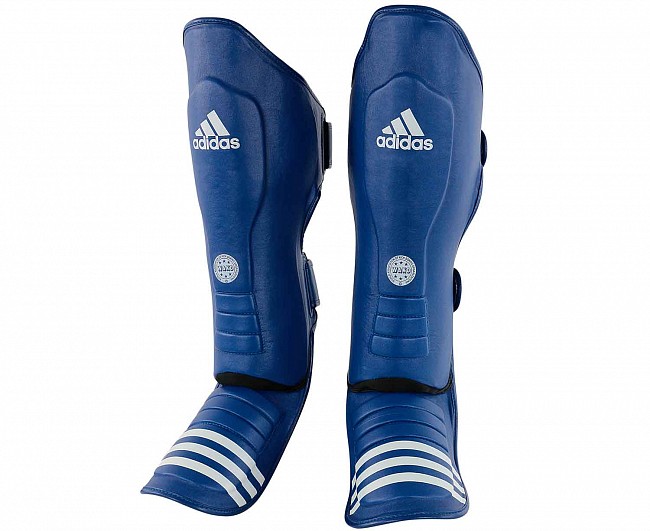 фото Защита голени и стопы adidas wako super pro shin instep guards синяя xxl