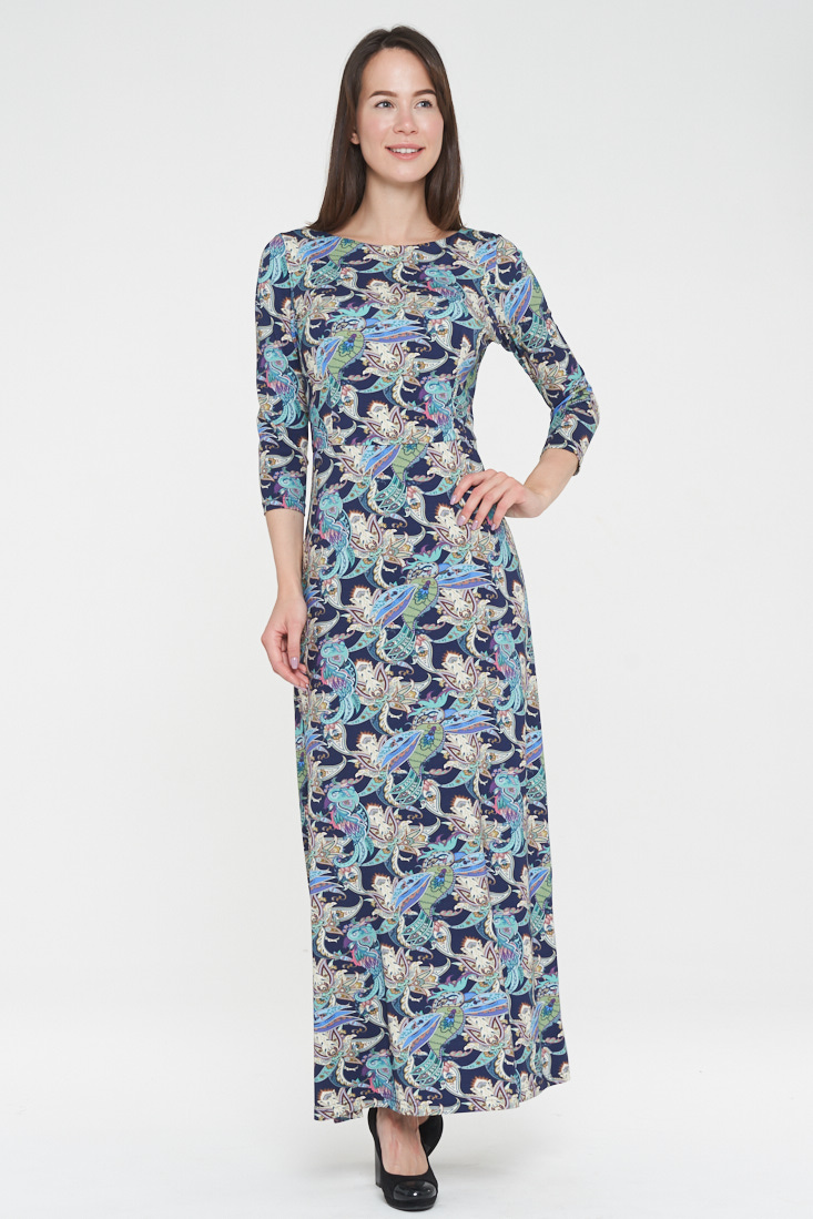 

Платье женское VAY 191-3528 синее 48 RU, 191-3528