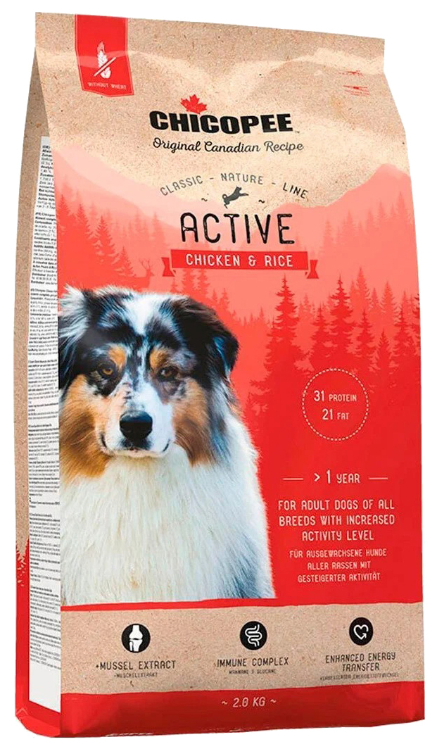 CHICOPEE CHICOPEE CLASSIC NATURE LINE ACTIVE CHICKEN & RICE для активных взрослых собак вс
CHICOPEE CHICOPEE CLASSIC NATURE LINE ACTIVE CHICKEN & RICE для активных взрослых собак вс