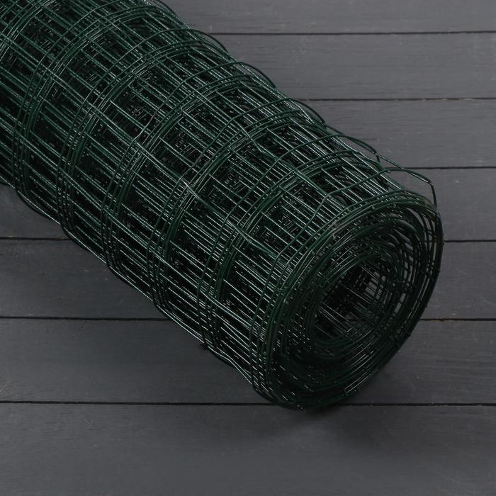 Сетка сварная, 1,8 × 10 м, ячейка 50 × 50 мм, d = 1,6 мм, металл с ПВХ покрытием, зелёная
Сетка сварная, 1,8 × 10 м, ячейка 50 × 50 мм, d = 1,6 мм, металл с ПВХ покрытием, зелёная
