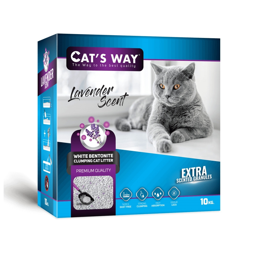 Наполнитель комкующийся CAT'S WAY LAVANDER с фиолетовыми гранулами и ароматом лаванды, 6л
Наполнитель комкующийся CAT'S WAY LAVANDER с фиолетовыми гранулами и ароматом лаванды, 6л