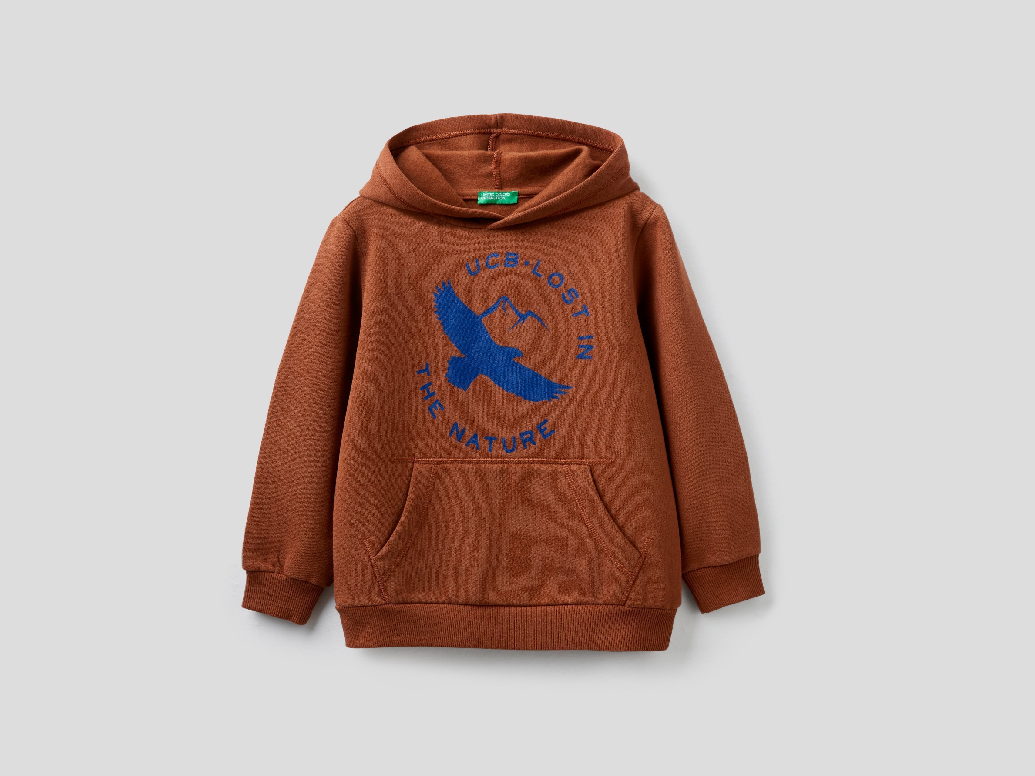 фото Толстовка для мальчиков benetton цв. коричневый р.116 united colors of benetton