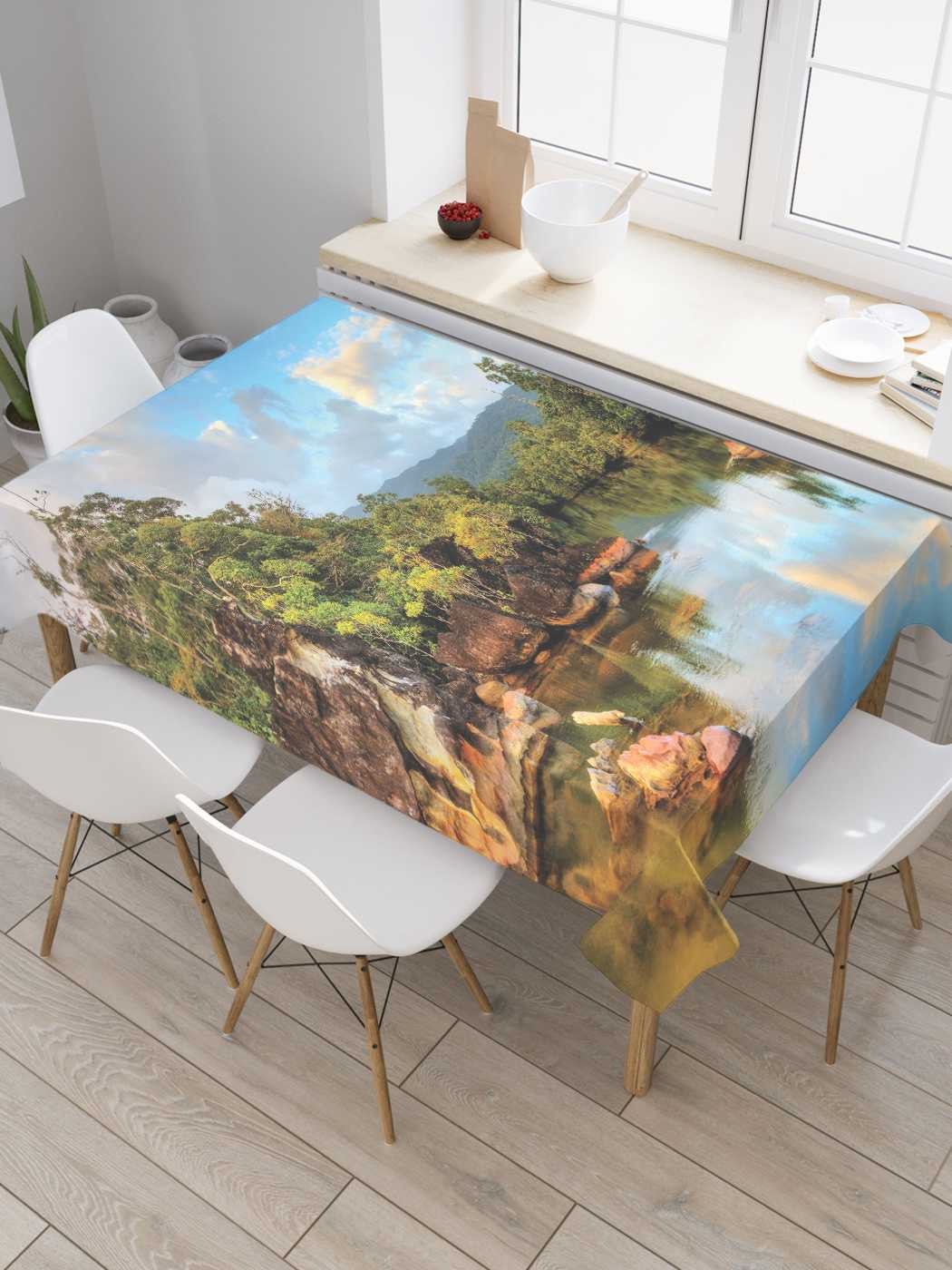 Скатерть прямоугольная JoyArty "По тихой реке" из оксфорда, 120x145 см, Зеленый, По тихой реке
Скатерть прямоугольная JoyArty "По тихой реке" из оксфорда, 120x145 см, Зеленый, По тихой реке