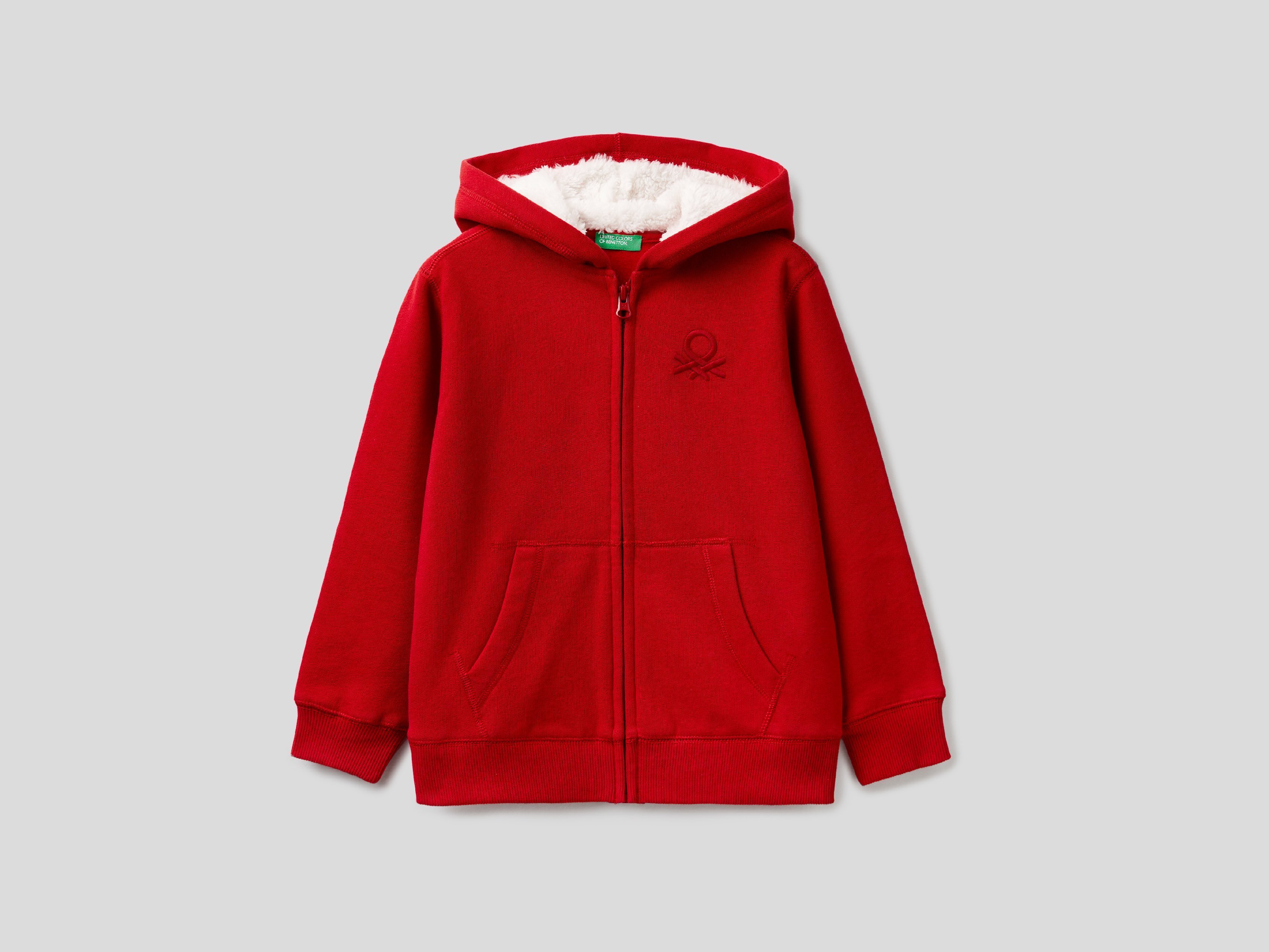 фото Толстовка для мальчиков benetton цв. красный р.110 united colors of benetton