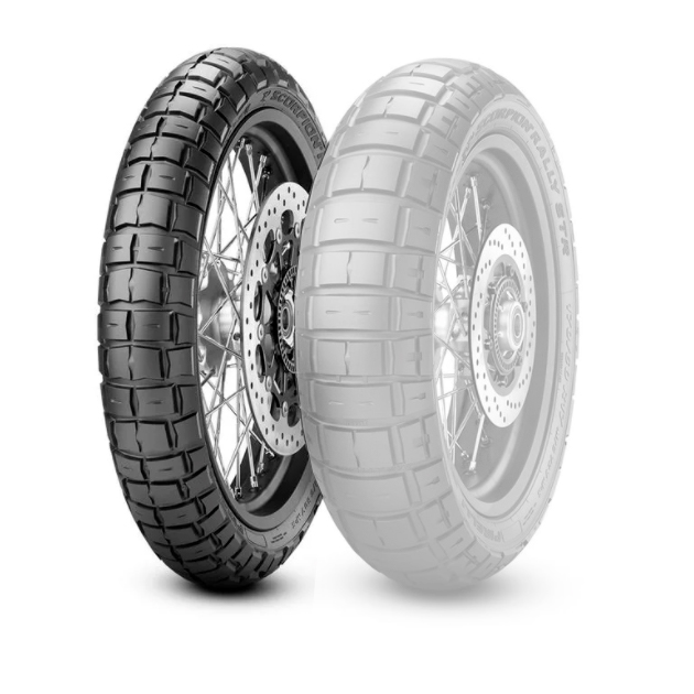 Мотошина Pirelli Scorpion Rally STR 110/80 R19 59V TL Передняя (Front) 
Мотошина Pirelli Scorpion Rally STR 110/80 R19 59V TL Передняя (Front)