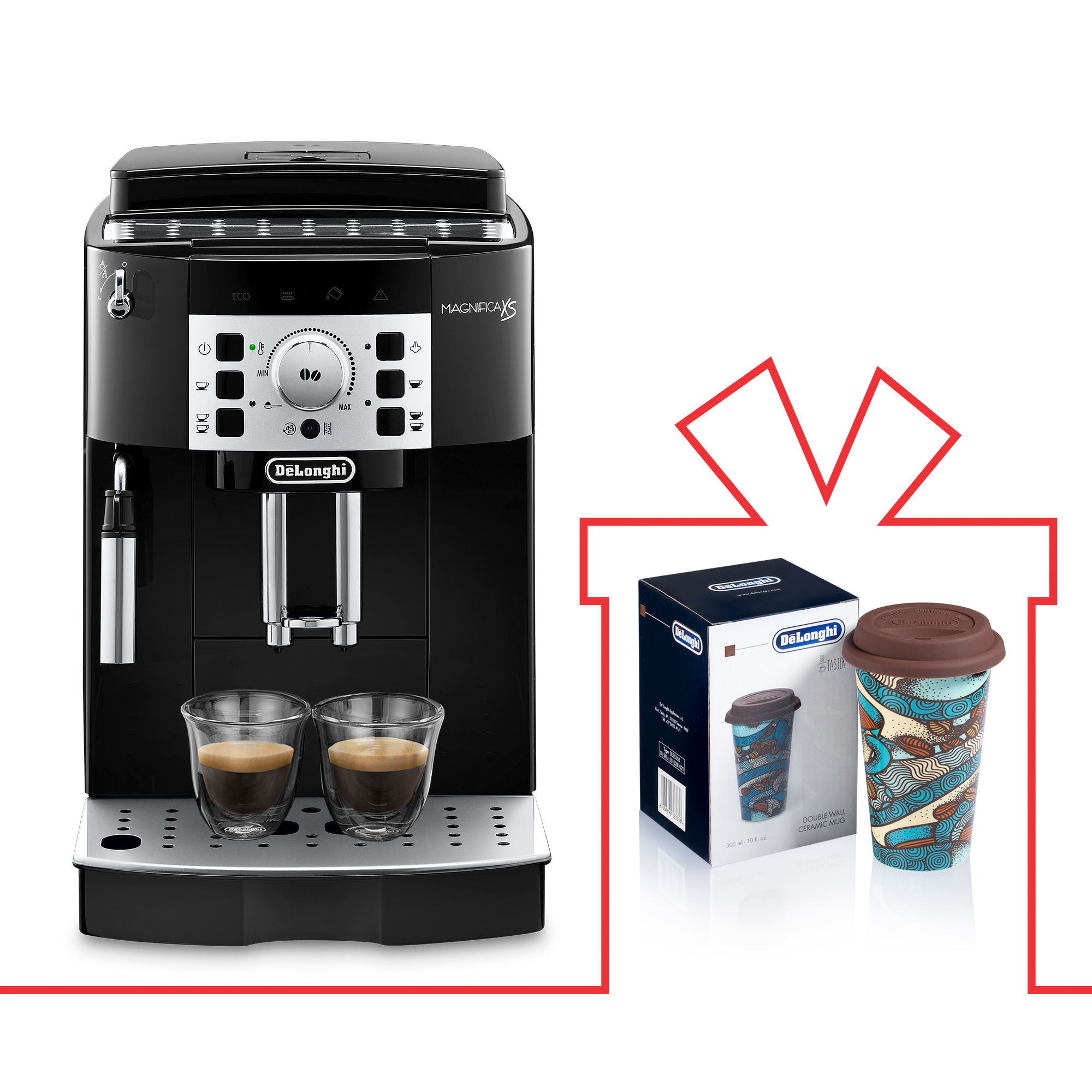 Комплект кофемашина DeLonghi EСAM 22.110.B + термокружка DeLonghi DLSC055(THE TASTER), ECAM 22.110.B + DLSC055
Комплект кофемашина DeLonghi EСAM 22.110.B + термокружка DeLonghi DLSC055(THE TASTER), ECAM 22.110.B + DLSC055