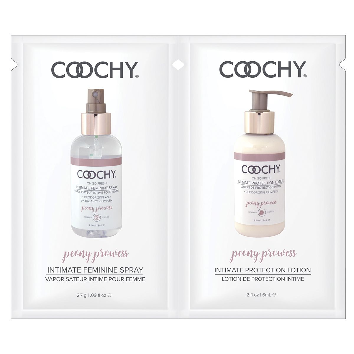 Набор Coochy Peony Prowess деликатный спрей 2,7 г и лосьон с эффектом пудры 6 мл, COO2002-05
Набор Coochy Peony Prowess деликатный спрей 2,7 г и лосьон с эффектом пудры 6 мл, COO2002-05