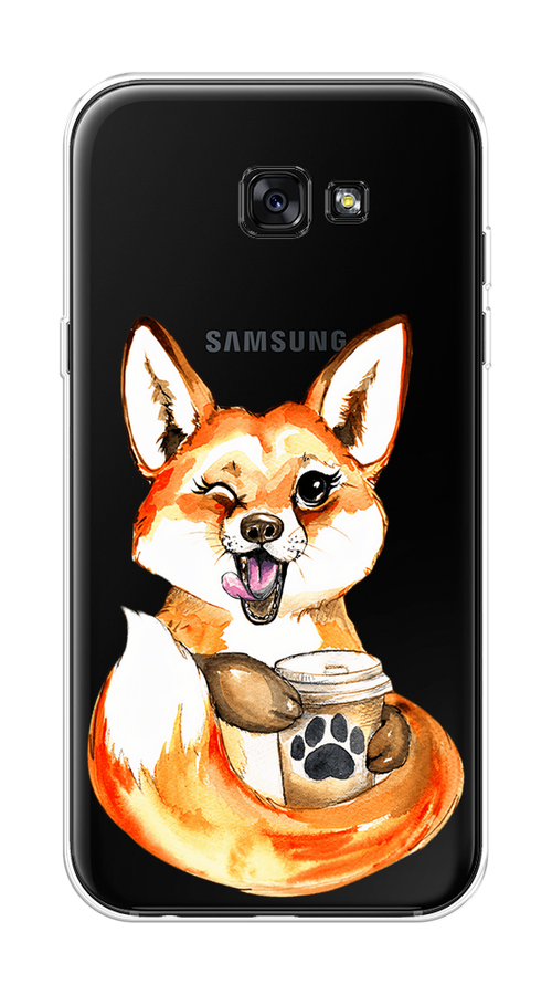 Чехол на Samsung Galaxy A7 2017 "Подмигивающая лиса с кофе", Оранжевый;белый;коричневый, 20950-4
Чехол на Samsung Galaxy A7 2017 "Подмигивающая лиса с кофе", Оранжевый;белый;коричневый, 20950-4