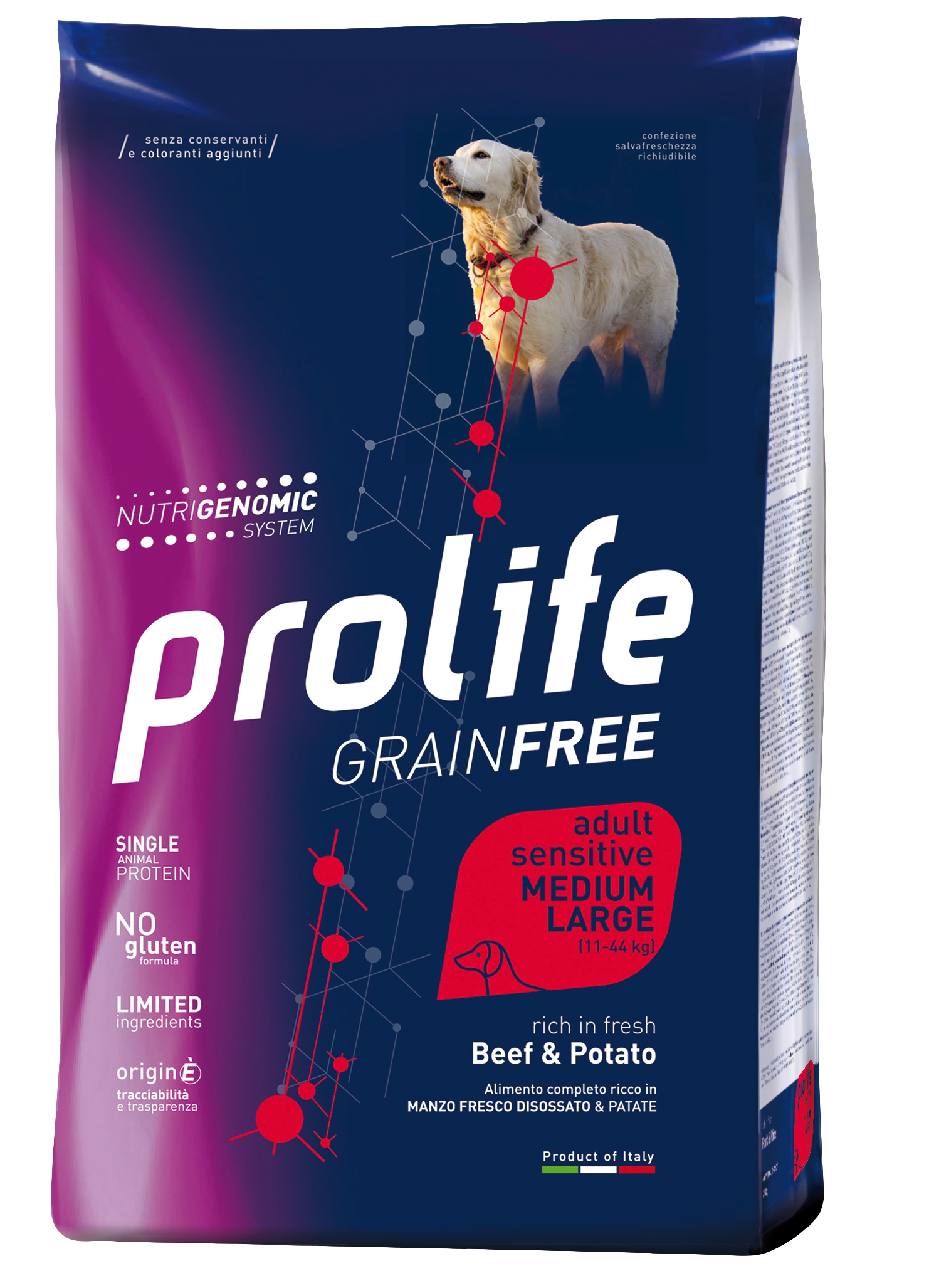 Сухой корм для собак Prolife Grain Free Sensitive Medium/Large, говядина, картофель, 10кг, Grain Free Sensitive Adult Medium/Large
Сухой корм для собак Prolife Grain Free Sensitive Medium/Large, говядина, картофель, 10кг, Grain Free Sensitive Adult Medium/Large
