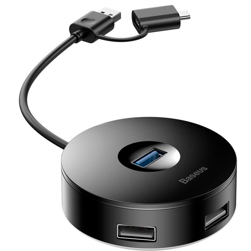 USB-концентратор Baseus Round Box Type-C+USB Black (CAHUB-GB01), Round Box Type-C+USB to USB3.0+3xUSB2.0
USB-концентратор Baseus Round Box Type-C+USB Black (CAHUB-GB01), Round Box Type-C+USB to USB3.0+3xUSB2.0