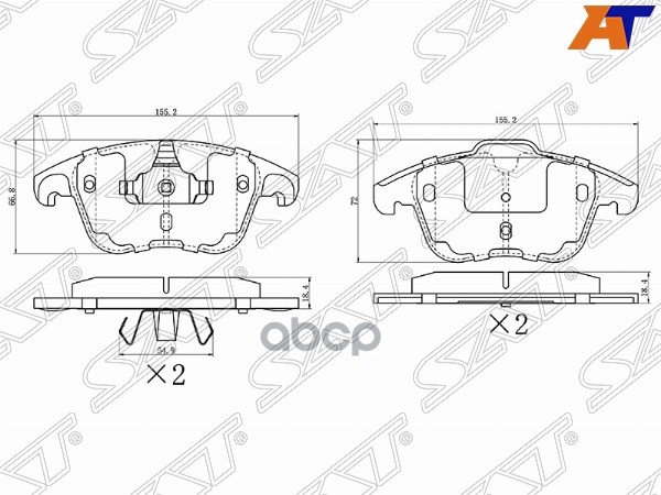 Колодки тормозные перед CITROEN C4 PICASSO 06-13/PEUGEOT 3008 11-16/5008 09 SAT ST-28-0042
Колодки тормозные перед CITROEN C4 PICASSO 06-13/PEUGEOT 3008 11-16/5008 09 SAT ST-28-0042