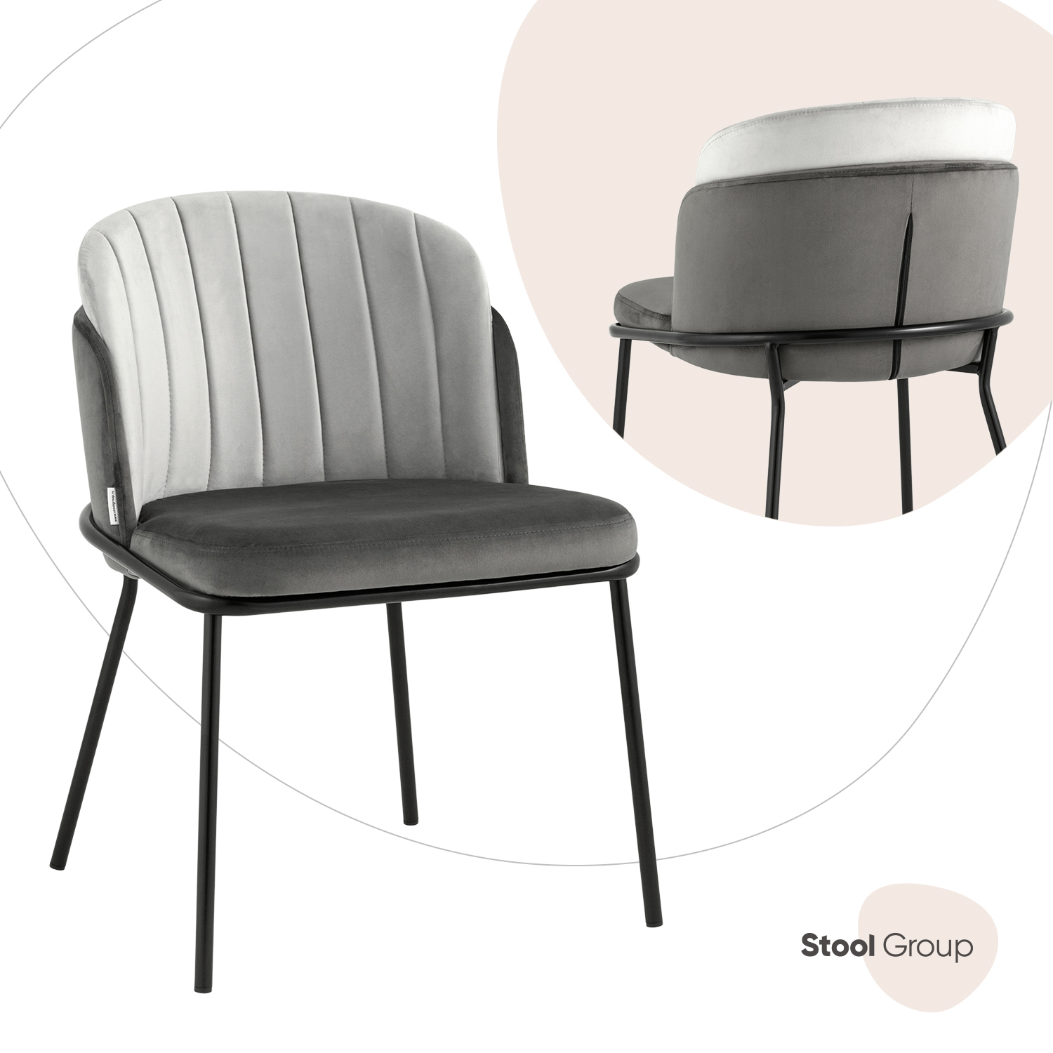 Стул для кухни Stool Group Дабл велюр темно-серый со светло-серой вставкой, дабл
Стул для кухни Stool Group Дабл велюр темно-серый со светло-серой вставкой, дабл