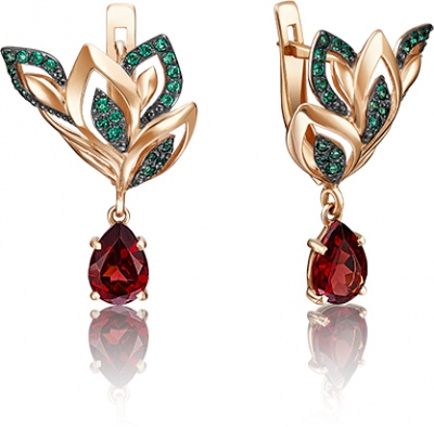 Серьги из красного золота с гранатом/фианитом PLATINA jewelry 02-3652-01-210-1110-46, 02-3652-01-210-1110-46
Серьги из красного золота с гранатом/фианитом PLATINA jewelry 02-3652-01-210-1110-46, 02-3652-01-210-1110-46