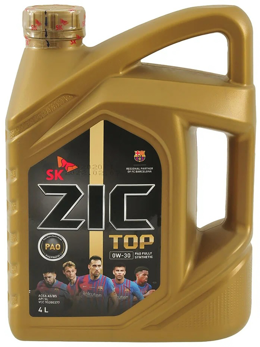 фото Zic zic top 0w30 (4l)_масло моторное! синтapi sl, acea a5/b5, vcc 95200377