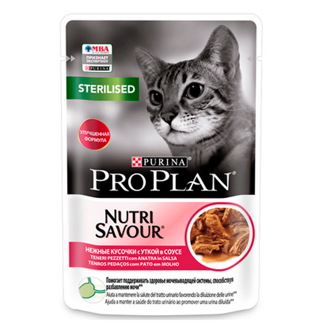 Влажный корм для кошек Pro Plan для стерилизованных с уткой в соусе, 85 г, с уткой в соусе
Влажный корм для кошек Pro Plan для стерилизованных с уткой в соусе, 85 г, с уткой в соусе