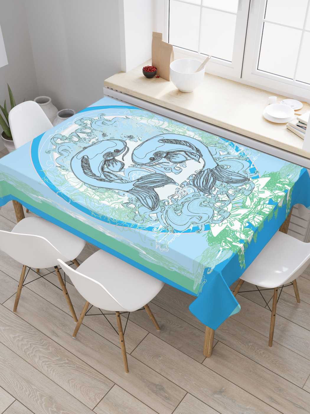 Скатерть прямоугольная JoyArty "Рыбки в аквариуме" из сатена, 180x145 см, Рыбки в аквариуме 
Скатерть прямоугольная JoyArty "Рыбки в аквариуме" из сатена, 180x145 см, Рыбки в аквариуме