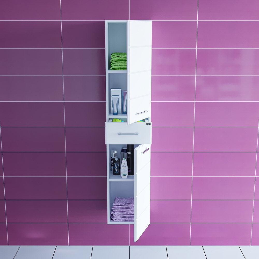 Шкаф-пенал СаНта Омега 30 507002, подвесной, цвет белый
Шкаф-пенал СаНта Омега 30 507002, подвесной, цвет белый